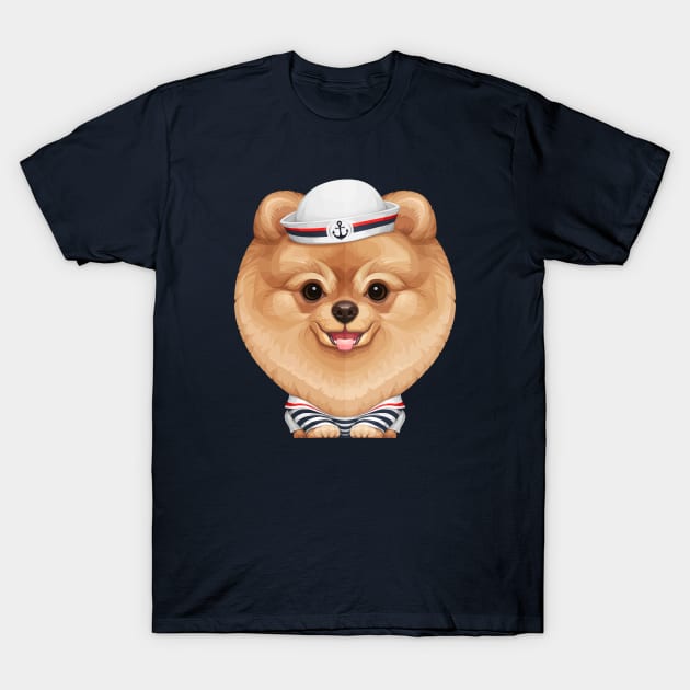 Pomeranian Sailor T-Shirt by stonemask